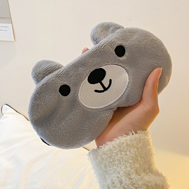 Panda Eye Mask Plush Cute Female Head-mounted