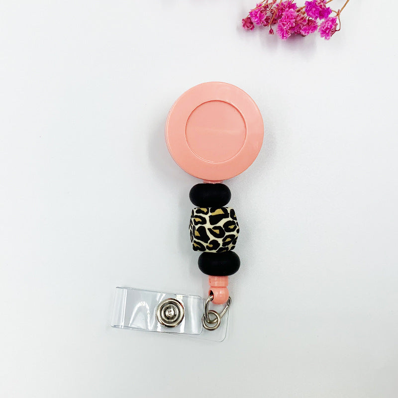 Badge Student ID Card Badge Silicone Bead Keychain