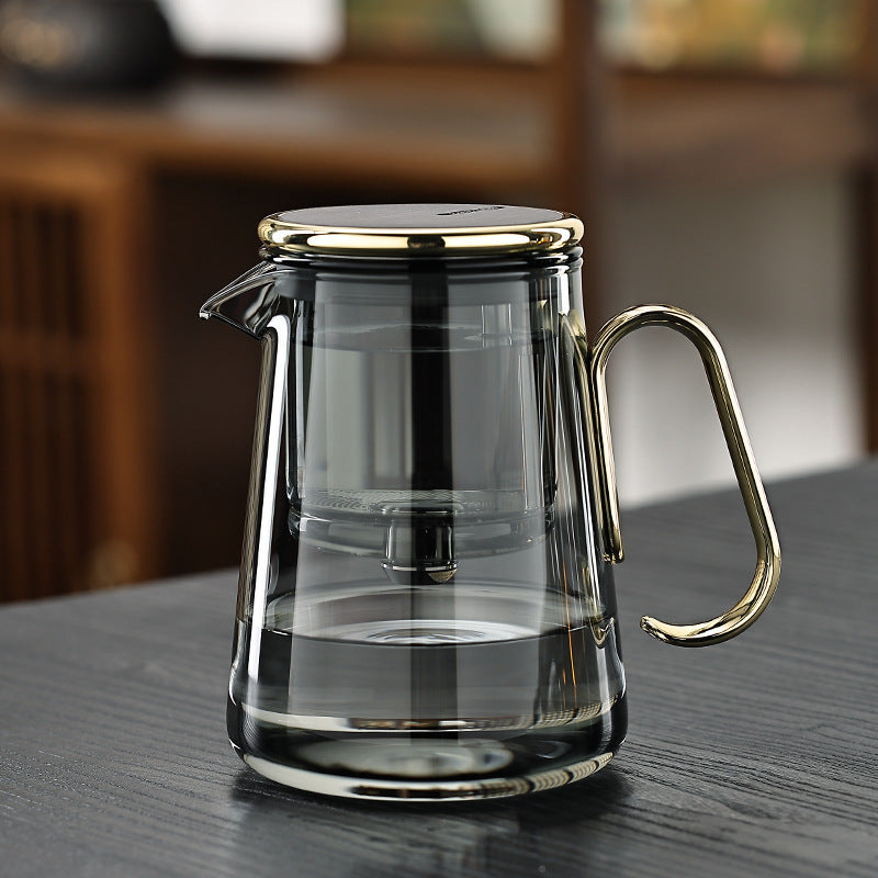 High Temperature Resistant Full Glass Liner Magnetic Tea Set