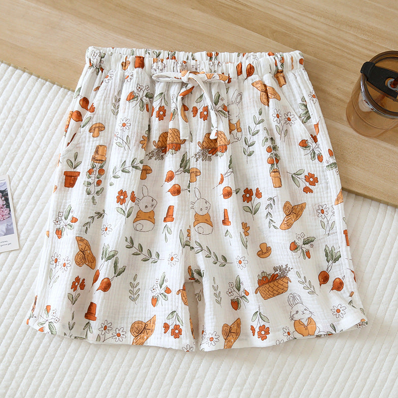 Women's Summer Thin Cropped Loose And Sweet Home Pants