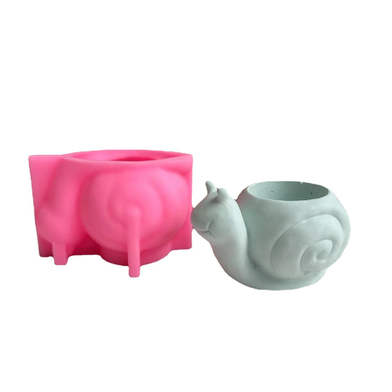 Snail Flower Pot Silicone Mold Gypsum Mold Concrete Silicone Mold
