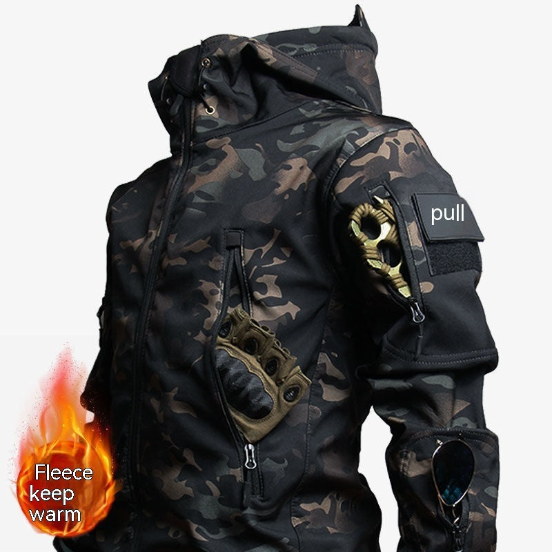 Winter Men's Camouflage Workwear And Assault Suit Set