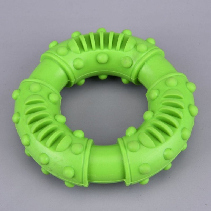 Pet Supplies Chewing Teeth Cleaning Teeth Rubber Interactive Circle Dog Toy Donut Donut Pet Toy