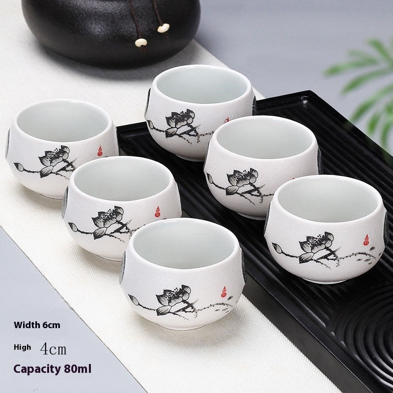 6 Pack Ceramic Tea Bowl Household Utensils