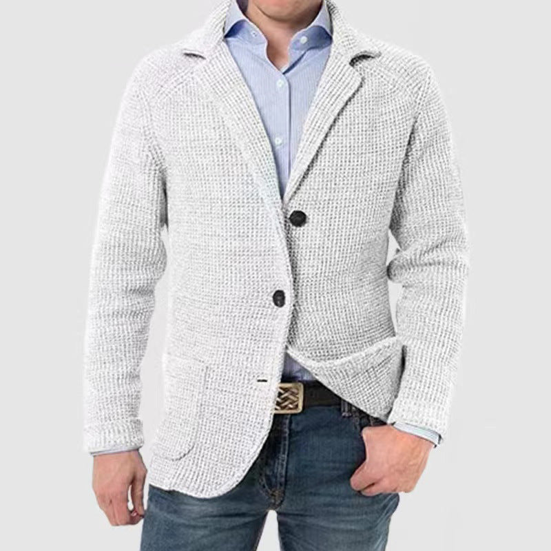 Stand Collar Cardigan Suit Casual Knitted Jacket