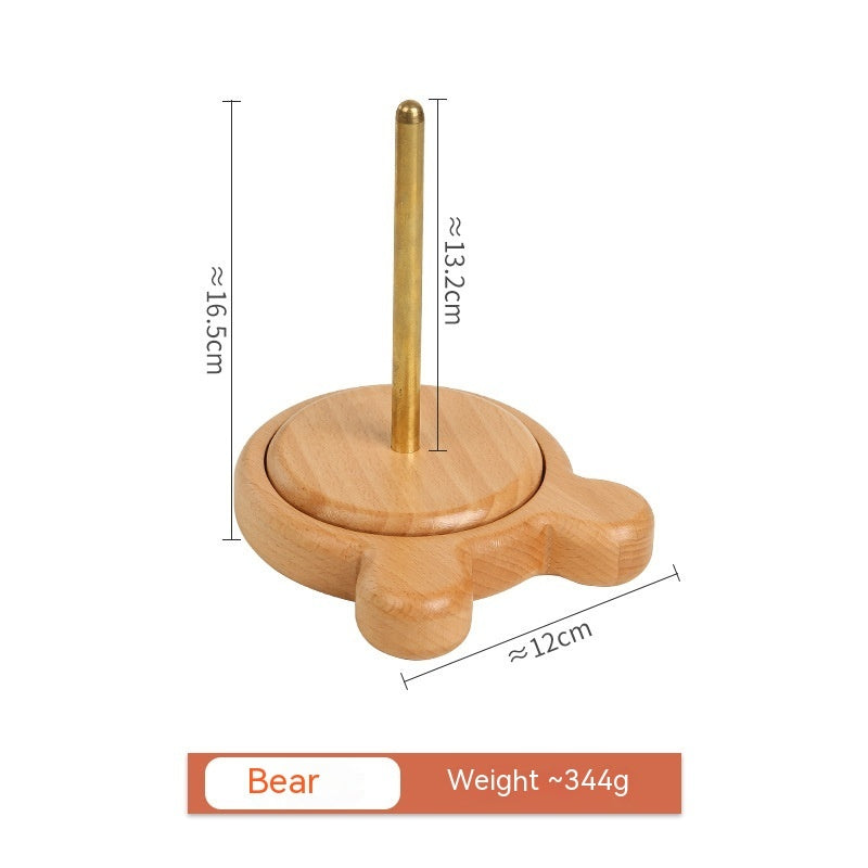 Wooden Rotatable Wool Spool