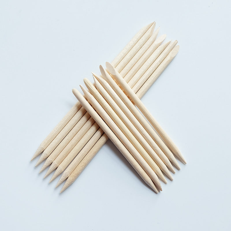 Double-headed Non-piercing Cleaning Wooden Stick Manicure Implement