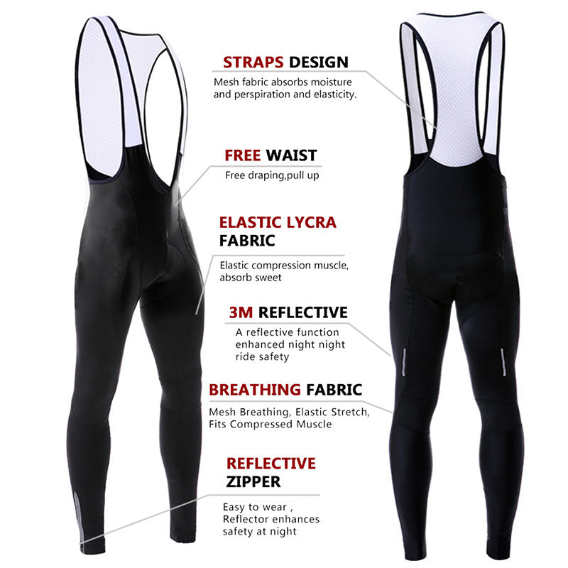 All Black Advanced Suspender Trousers Equipment Slim Version Silicone Cushion