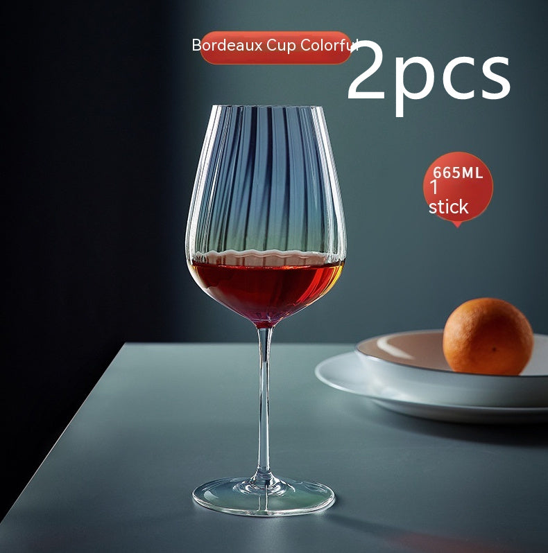 Rainbow Burgundy Crystal Red Wine Glass