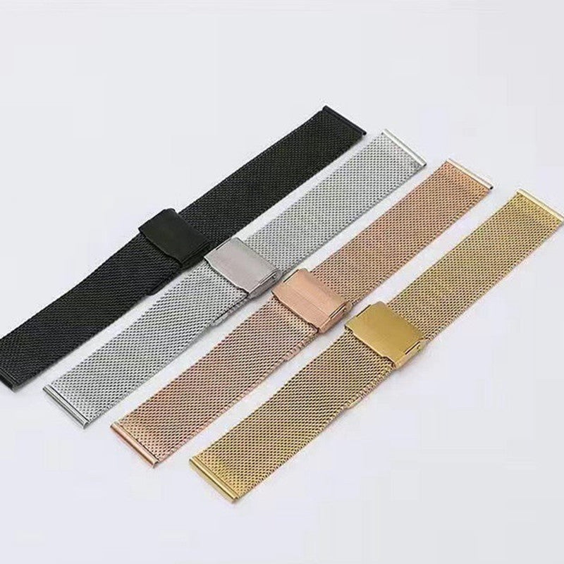Stainless Steel 06 Wire Mesh Belt Double-security Buckle Watch Band