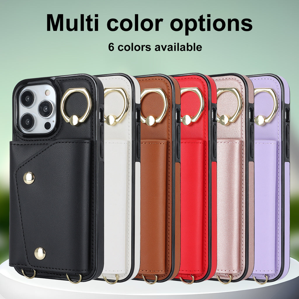 Fashion Carrying Strap Leather Phone Case