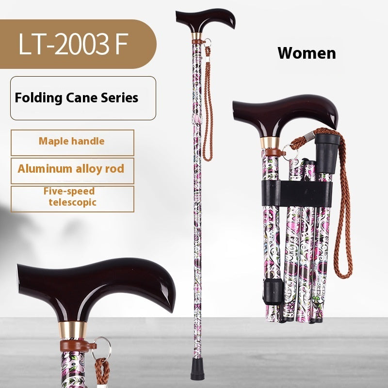 Multifunctional Non-slip Smart Retractable Folding Cane