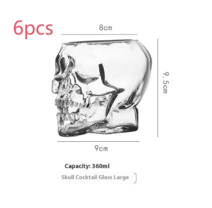 Skull Skull Glass Bottle Halloween Cup