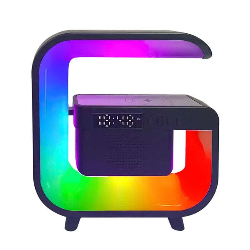 Bluetooth Speaker BT-3401 Atmosphere Light Wireless Charger Clock