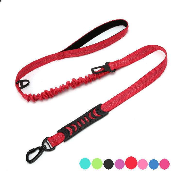 Going Out Explosion-proof Rush Dog Leash Elastic Reflection