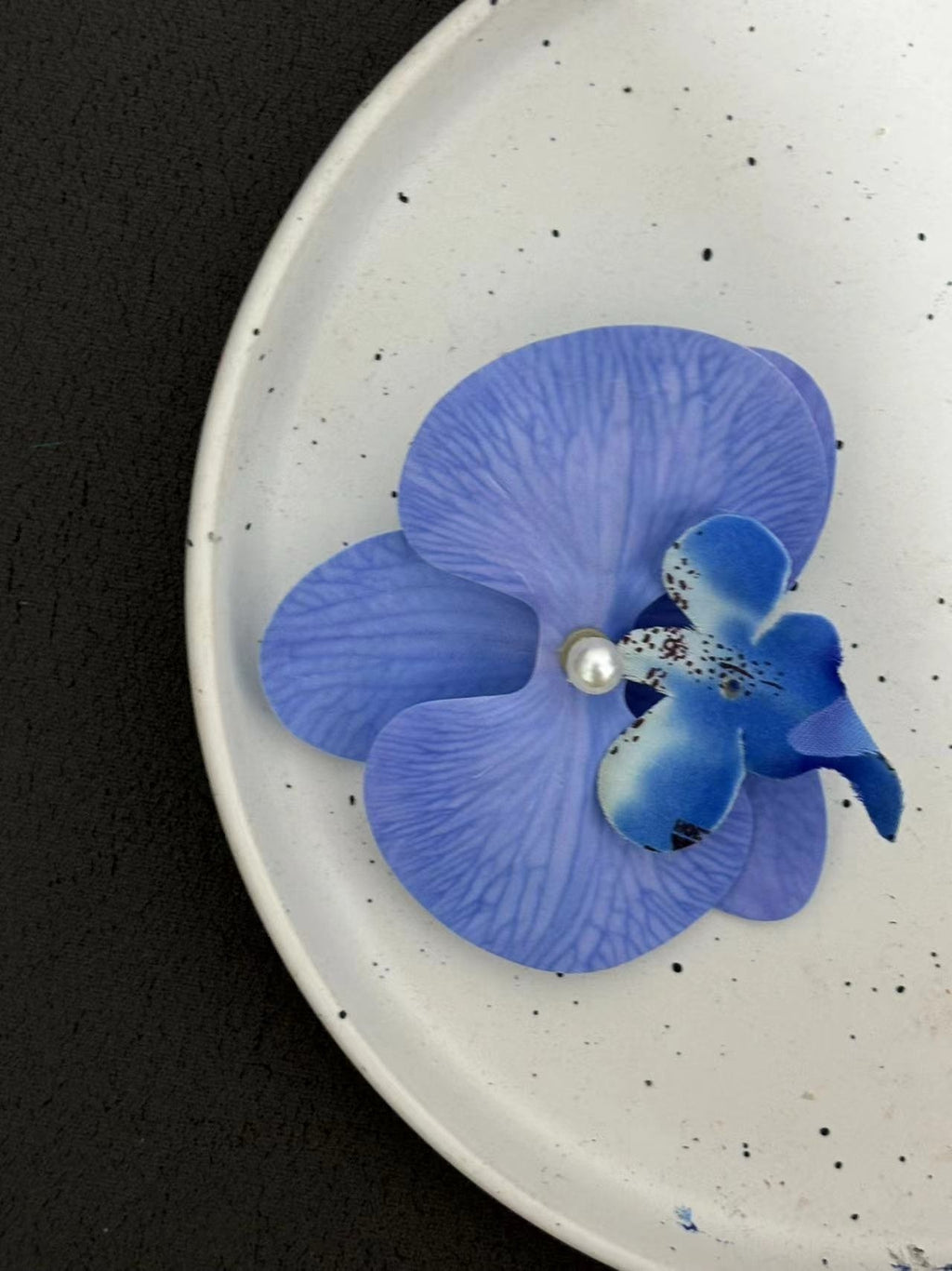 Butterfly Orchid Cropped Hair Clip