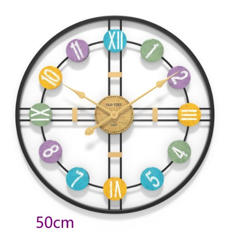 Creative And Simple Craft Wrought Iron Clock