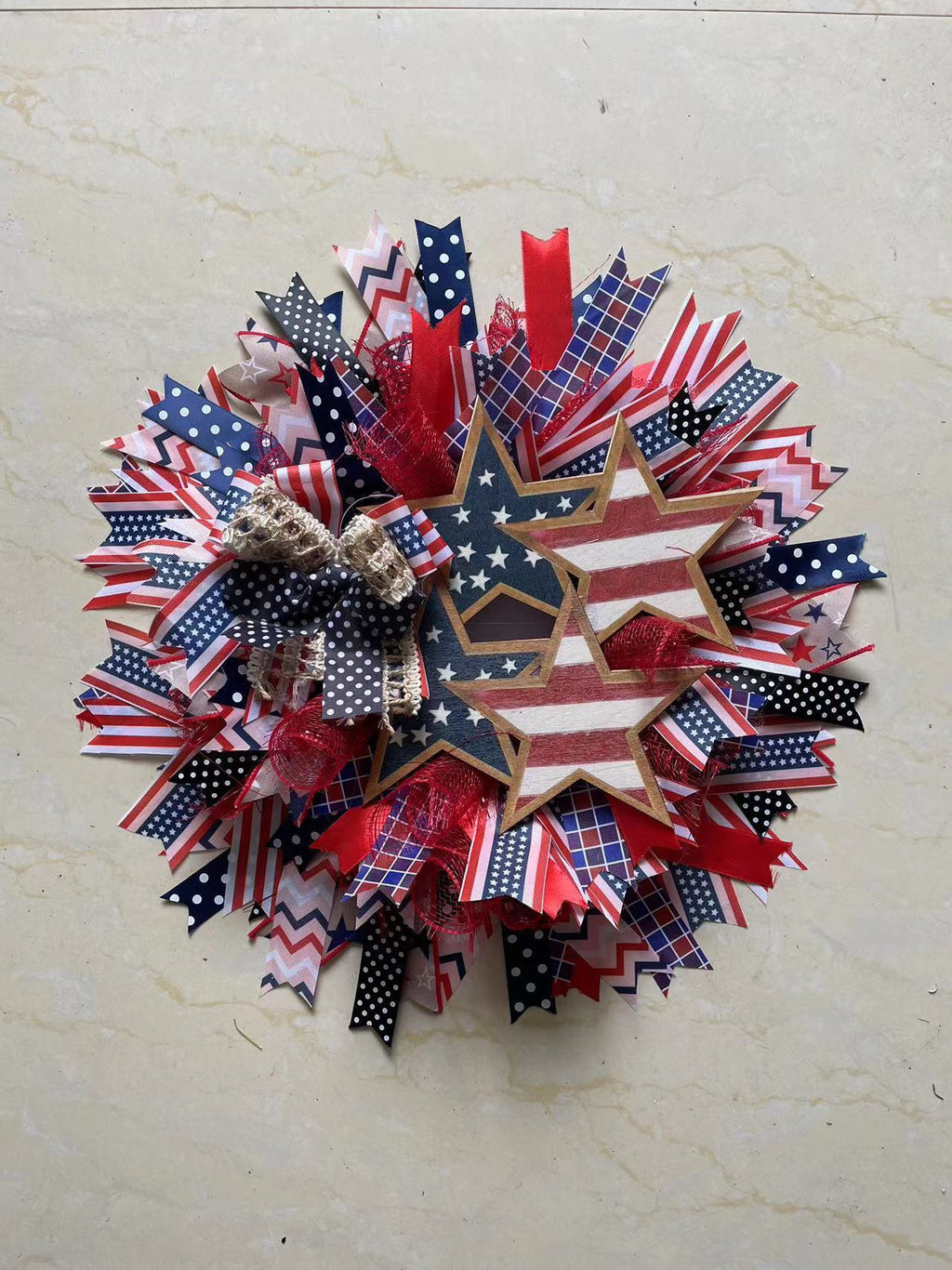 Independence Day Wreath National Flag Front Door Decoration