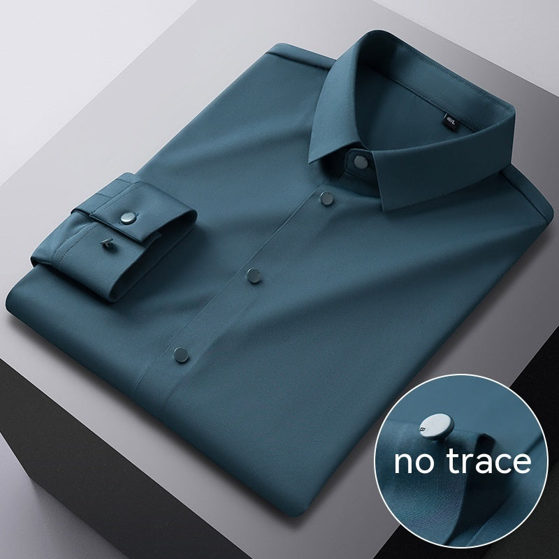 High Elastic Seamless Striped Shirt For Men