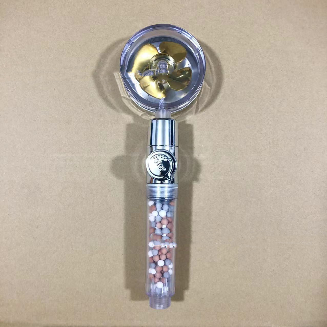 Household Turbine Tricolor Filter Ball Supercharged Shower