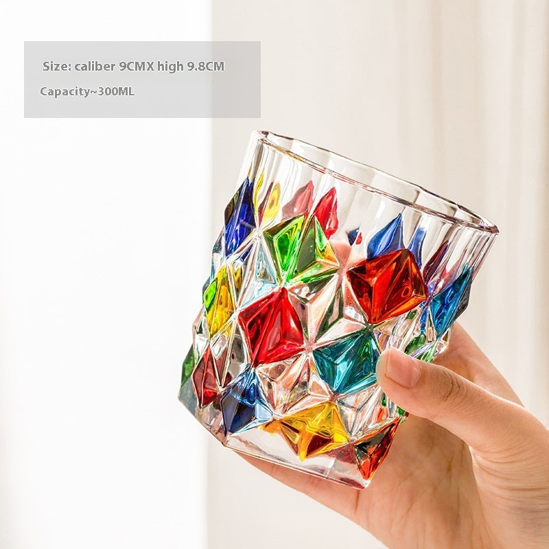 Italian Crystal Glasses Hand-painted Glass