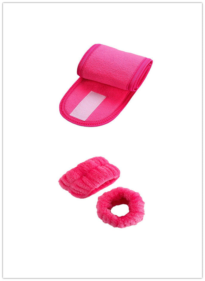 Face Wash Wristband Hand Strap Hair Band Set