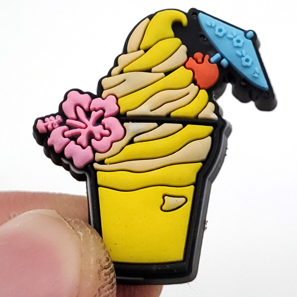 Cartoon Food Hole Shoes Shoe Ornament Shoe Buckle PVC Eva Sandals Decorative Accessories