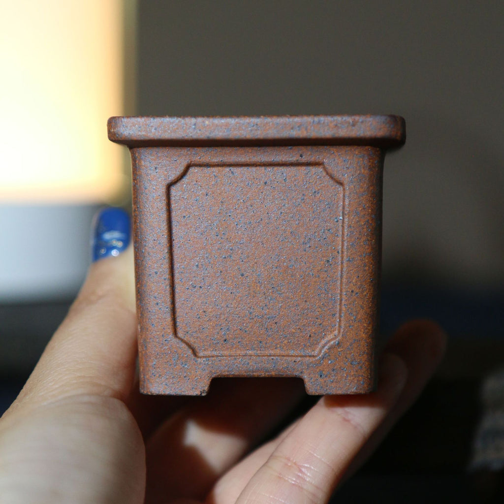 Purple Sand Flower Pot Handmade Miniature Desktop Pot