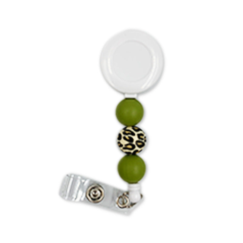 Badge Student ID Card Badge Silicone Bead Keychain