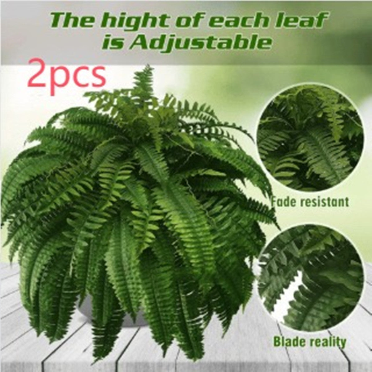 Artificial Fern Flower Arrangement Green Plant Plastic Crafts