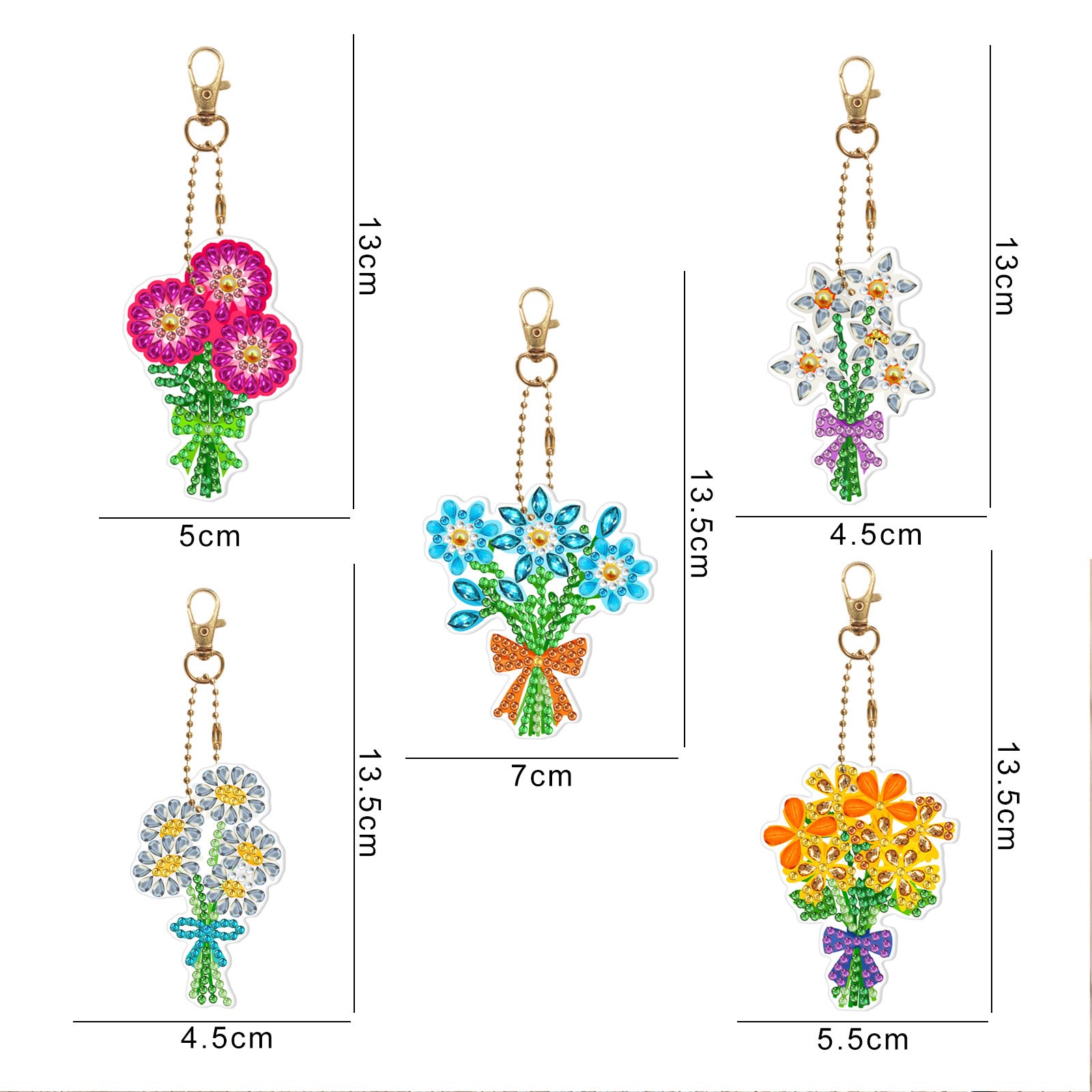 Diamond Painting Keychain Creative Children Cartoon Decorative Pendant