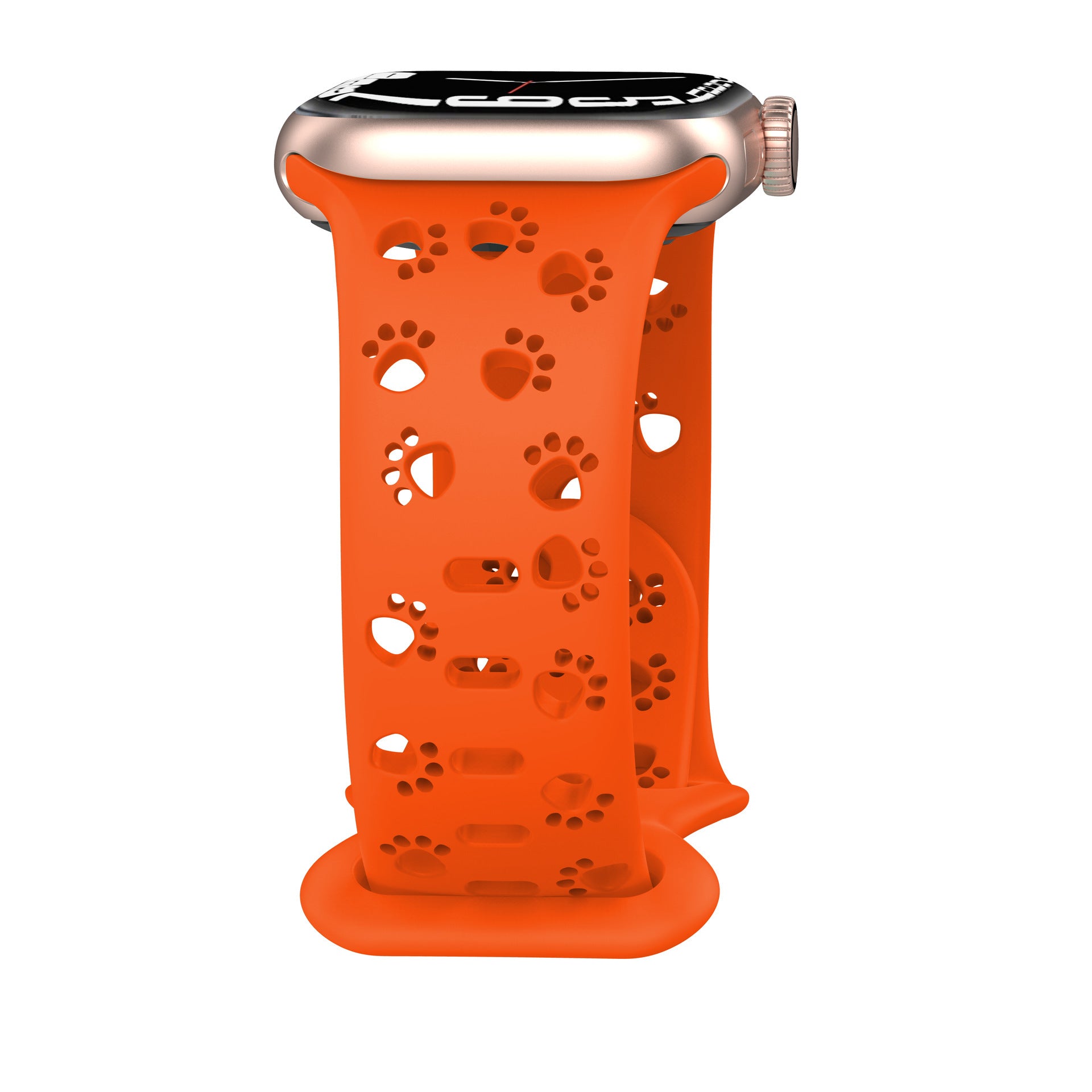 Cat's Paw Hollow Solid Color Silicone Strap