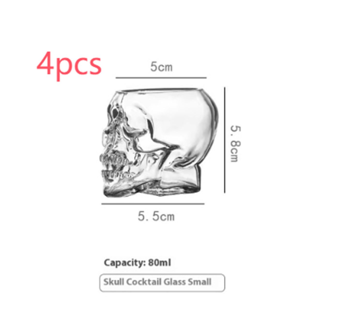 Skull Skull Glass Bottle Halloween Cup