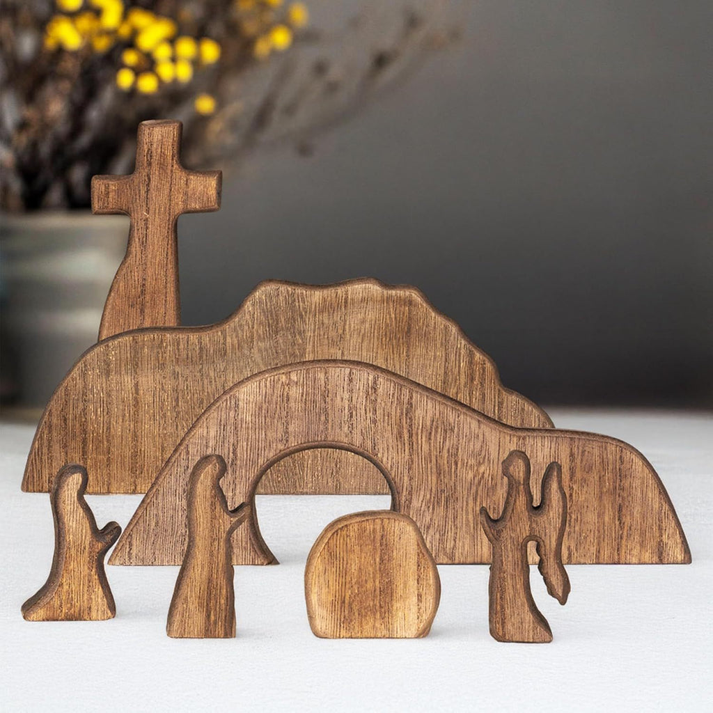 Cross Easter Site Wooden Decorative Desktop Ornaments