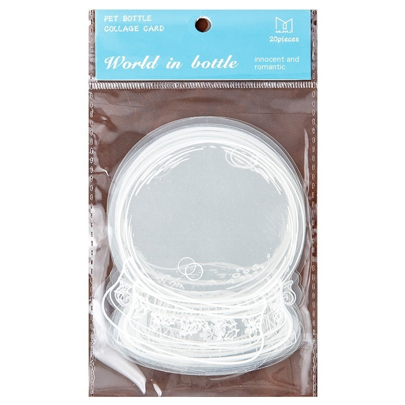 Dried Flower Bookmark Creative Glass Bottle Container PET Sticker Bookmark