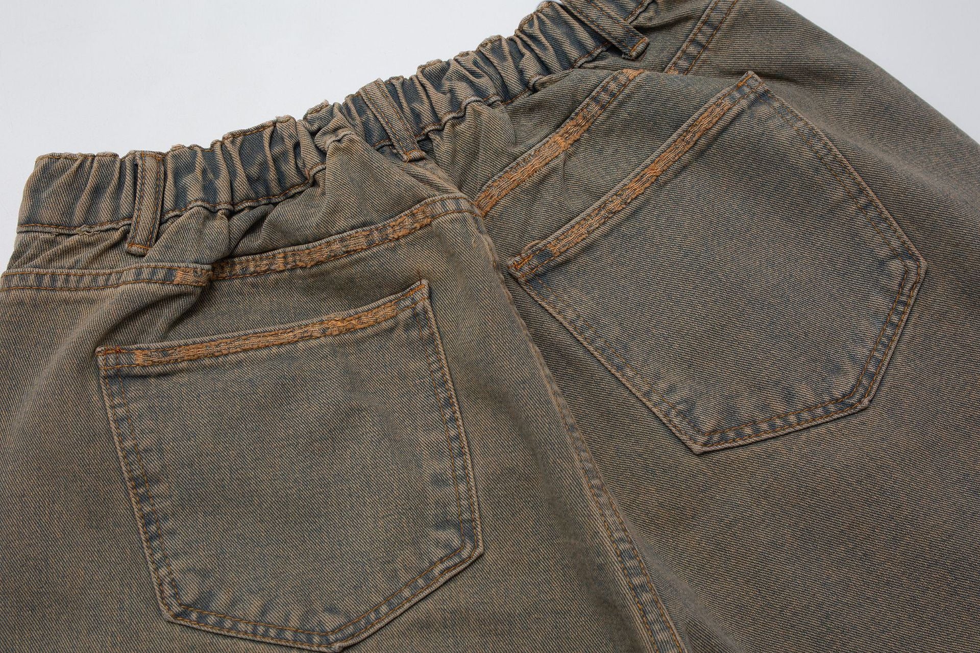Men's Distressed Vintage Cotton Denim Shorts