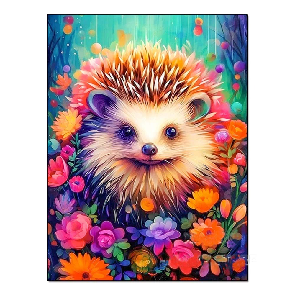 DIY Handmade Diamond Painting With Colorful Animals And Full Diamonds