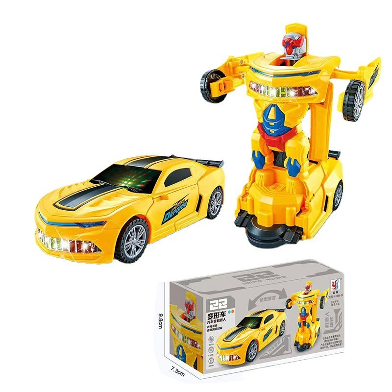 Car Deformation Robot Toy Light Music Automatic Deformation