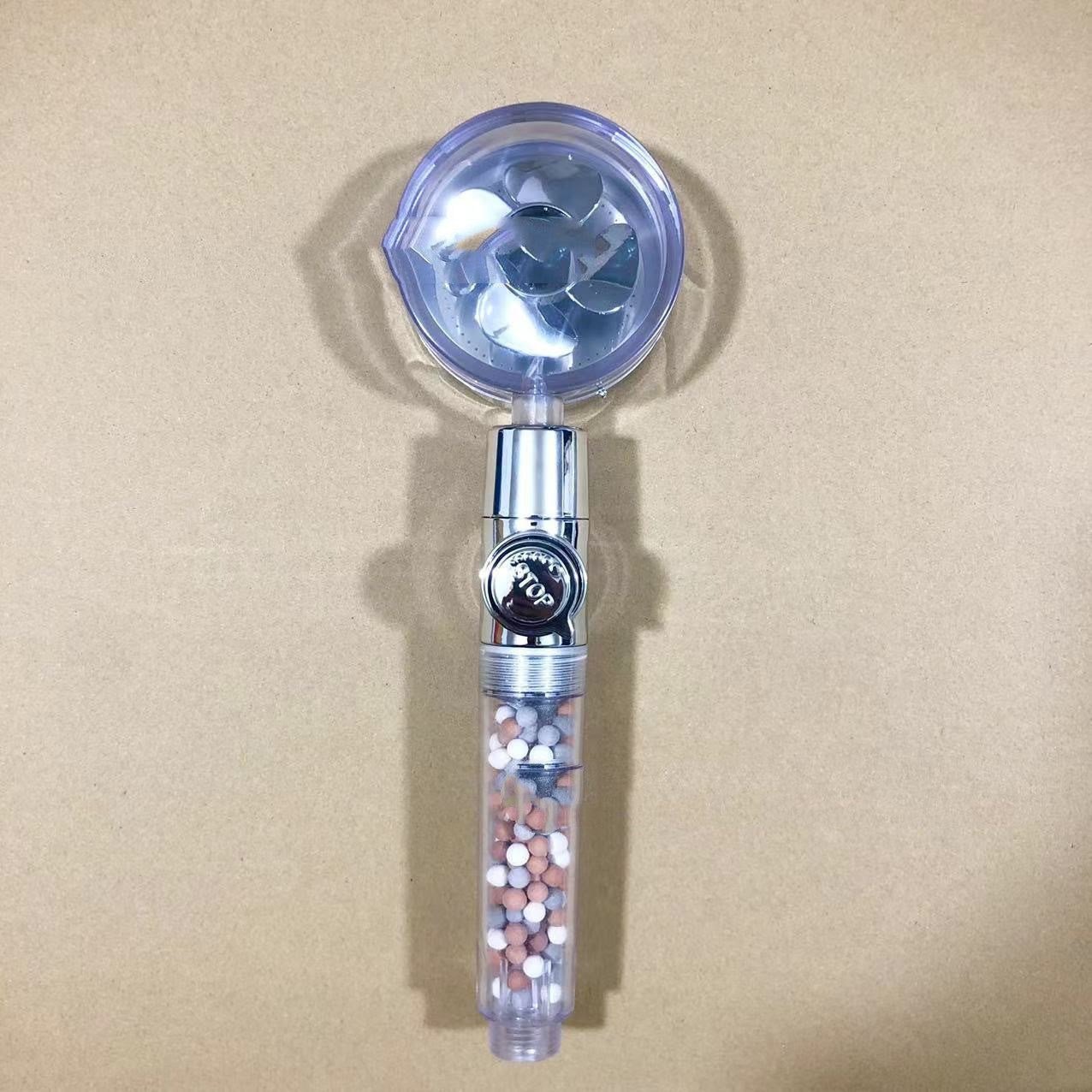 Household Turbine Tricolor Filter Ball Supercharged Shower