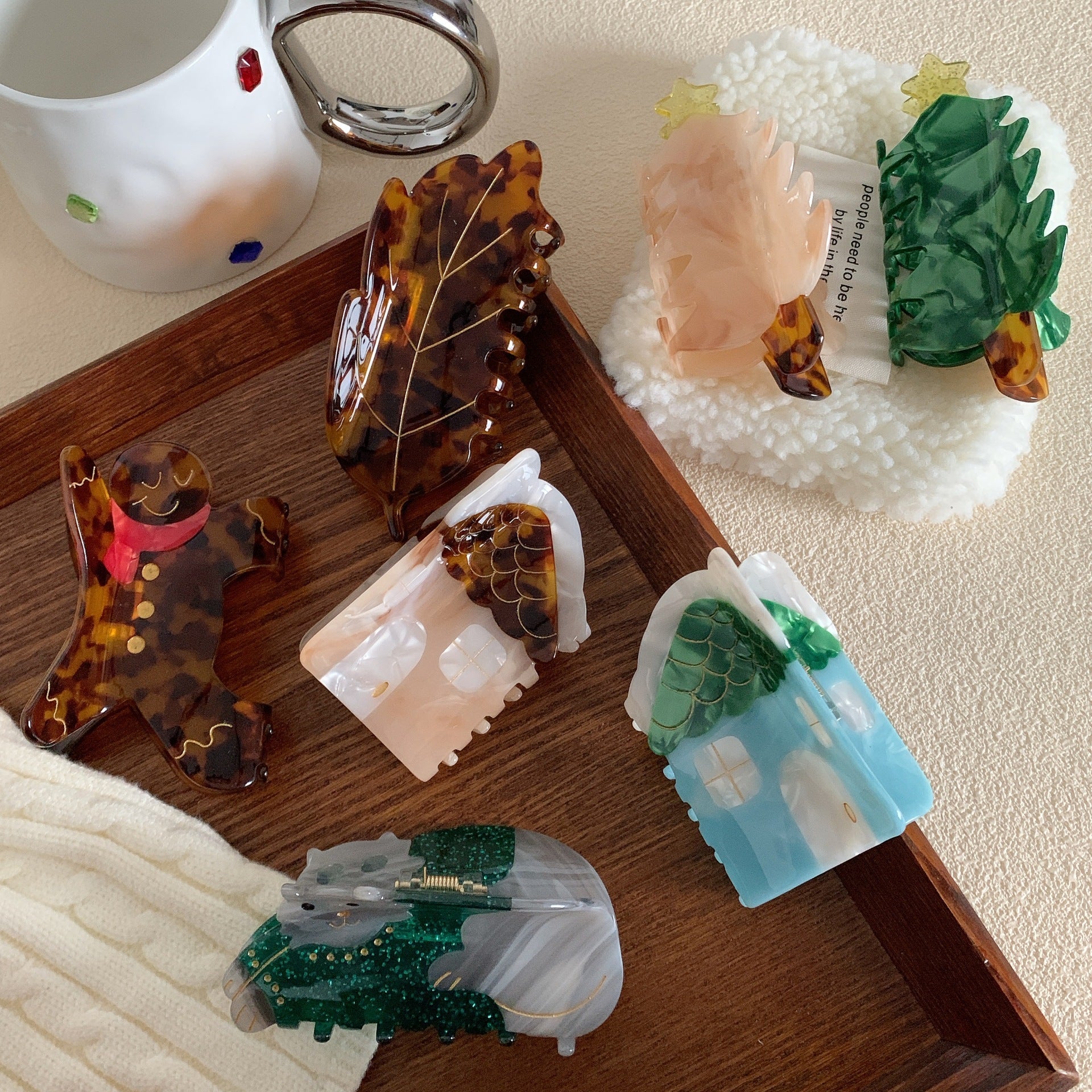 French Non-mainstream Style Christmas Series Grip Advanced Sense