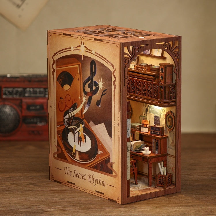 Diy Wooden 3d Stereo Hand-assembled Book Stand Model