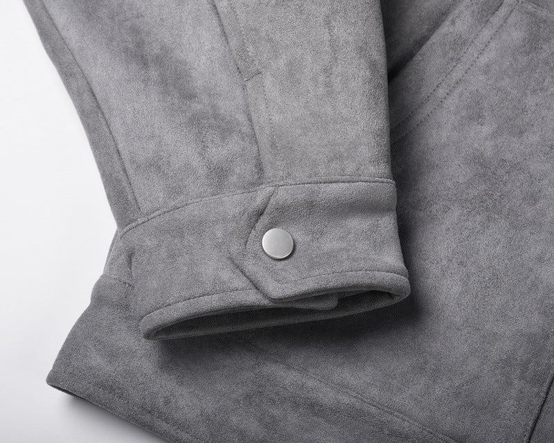 Vintage Solid Deerskin Multi-Pocket Zip Jacket