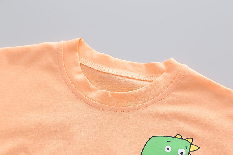 Boys' Short-sleeved Cartoon Casual Suit