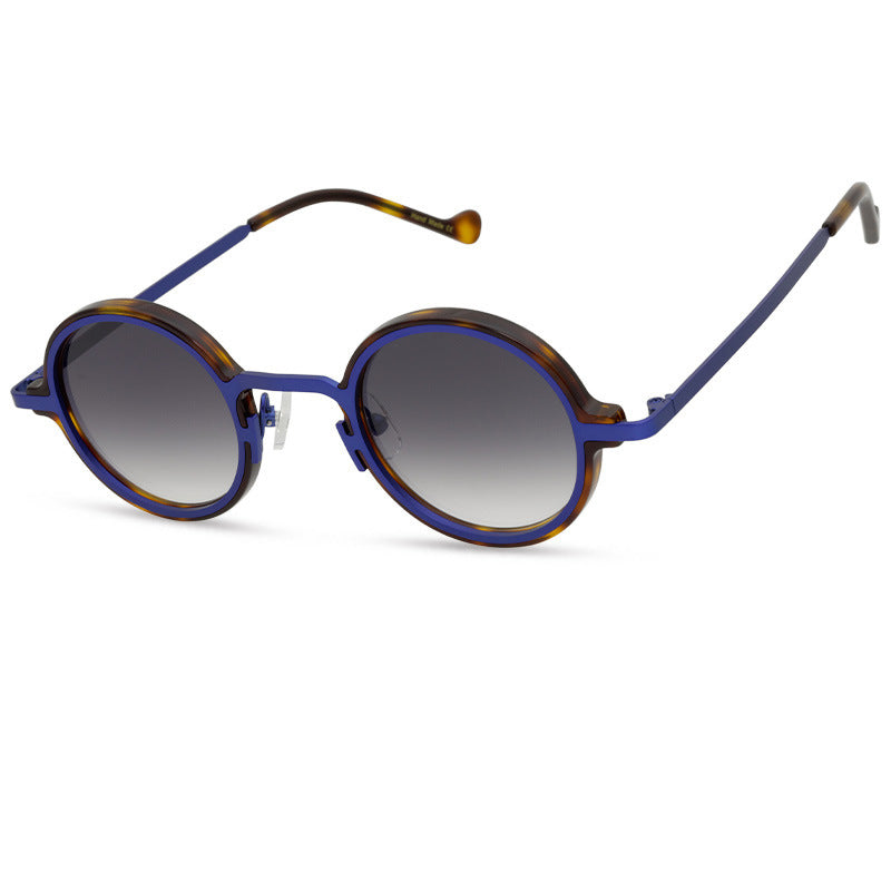Retro Special Multicolor Niche Round Frame Sunglasses Neutral