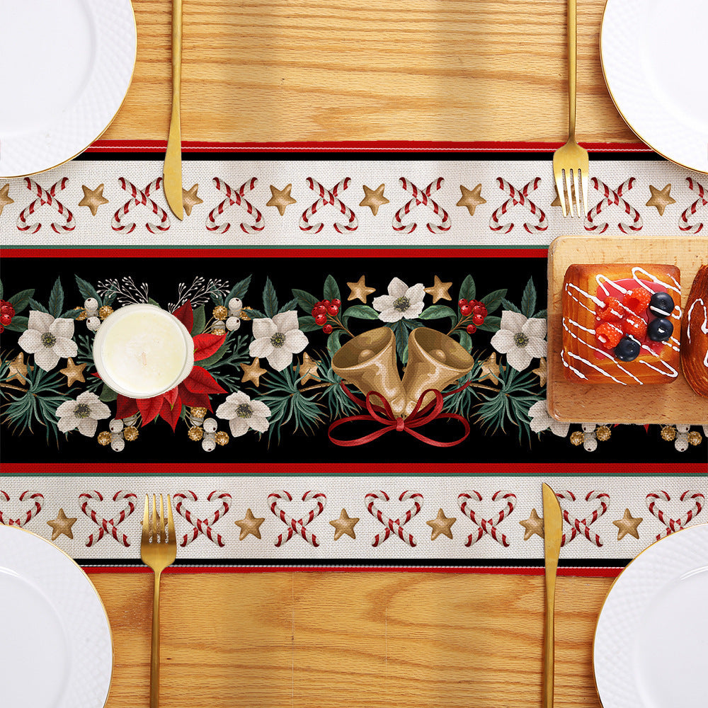 Christmas Snowman Santa Claus Creative Tablecloth