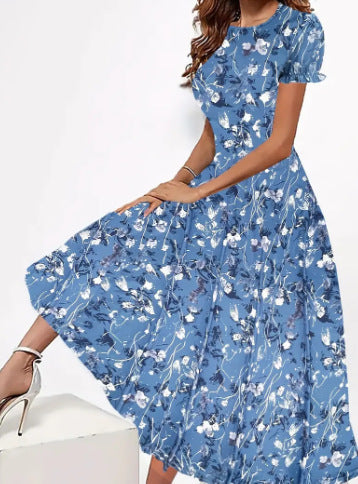 Women's Printed Summer Slim Fit Dress