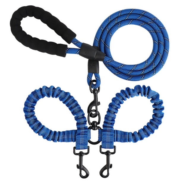 Polyester Pet Reflective One Drag Two Traction Rope