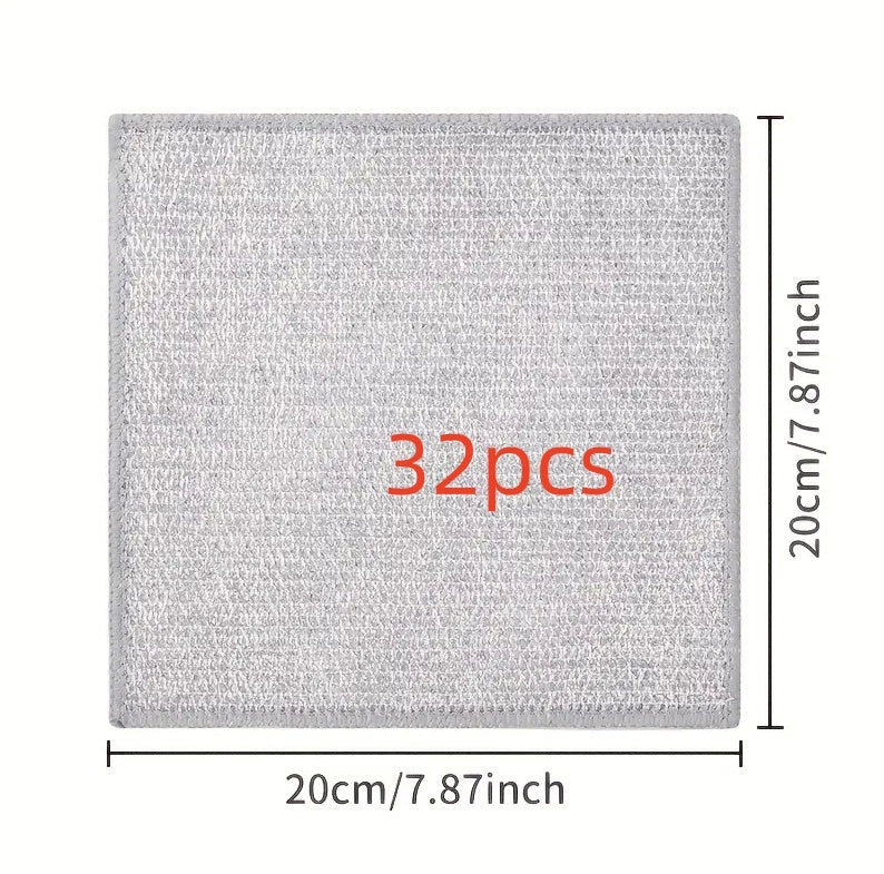 Double-sided Kitchen Oilproof Double-layer Cleaning Scouring Pad