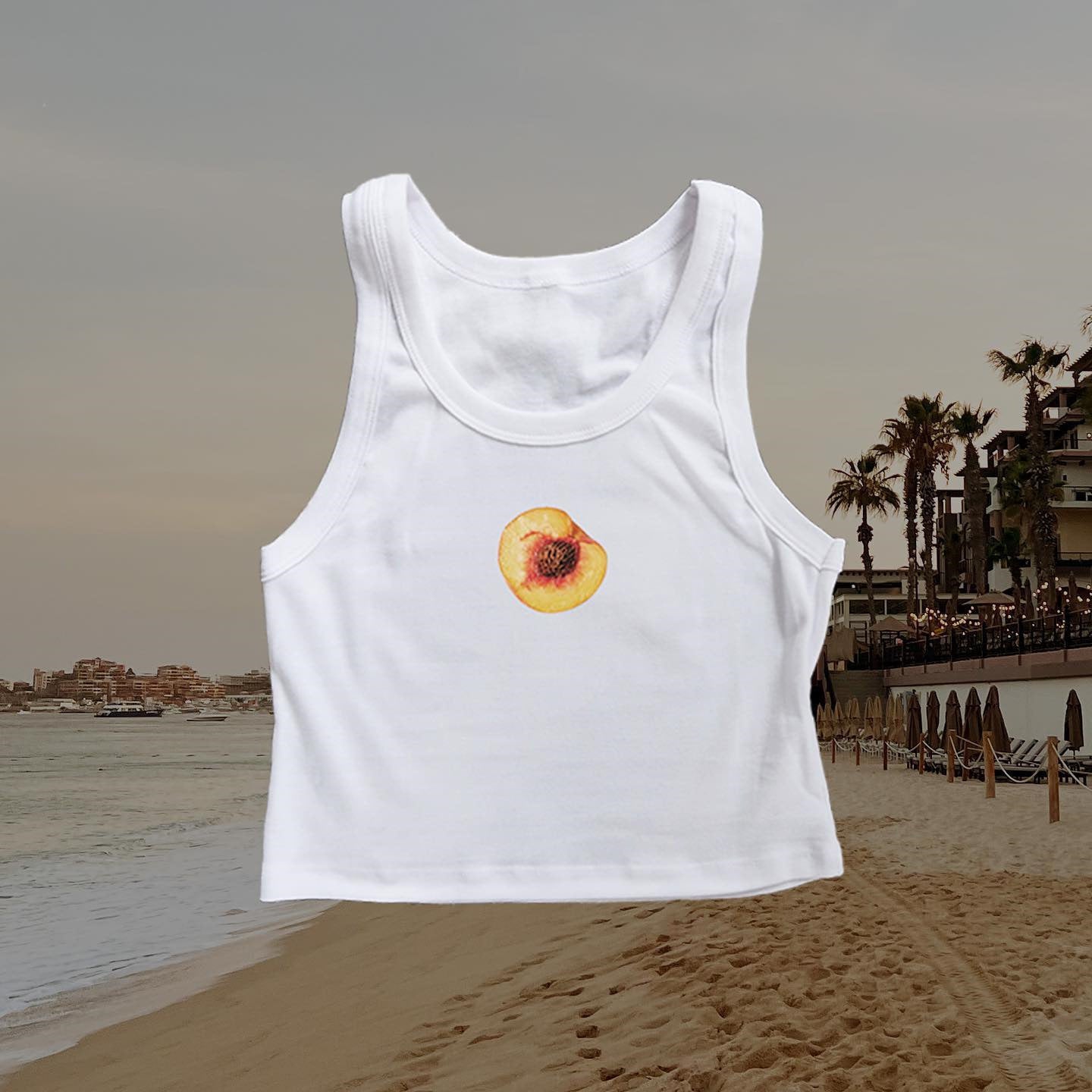 Cherry Print Girl Baby T-shirt Street Sleeveless