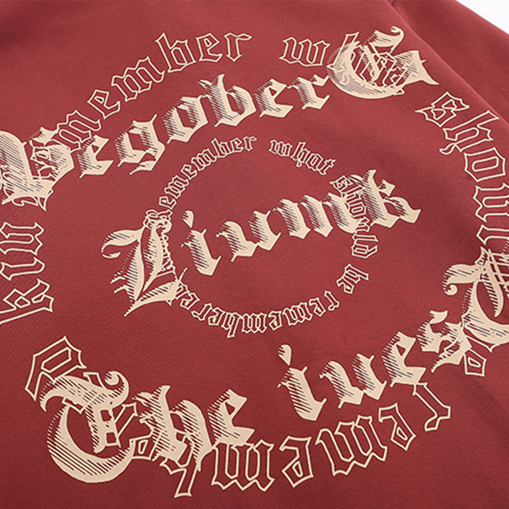 Creative Letters Printing Plus Velvet Hooded Cardigan Sweaters Menswear Loose Zipped Sports Coat